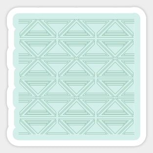 Blue geometric pattern abstract Sticker